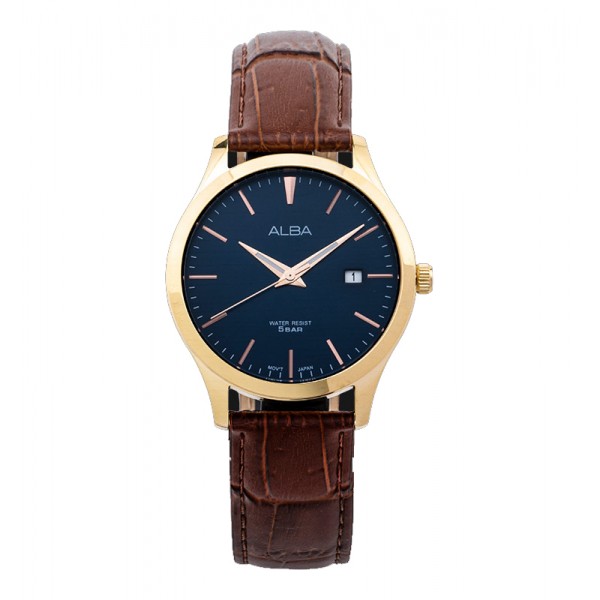 Alba AS9M38X1 Gold Blue Brown Leather Man
